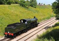 GWR 2807 in the cutting near Toddington Station on 13 July 2013.<br><br>[Peter Todd 13/07/2013]