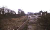 Decline at Beccles station on the East Suffolk line in February 1991. View south towards Ipswich.<br><br>[Ian Dinmore /02/1991]
