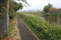 A little over a mile to the east of Linlithgow these bridge abutments mark the spot where the Linlithgow Oil Company's branch to Champfleurie works spanned the Union Canal from 1885 to 1902. View east on 23 July.<br><br>[Bill Roberton 23/07/2013]