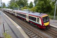 170478 calls at Bridge of Allan with a Dunblane service on 22 July 2013. This is believed to be one of only two 170 units still in SPT livery.<br><br>[Bill Roberton 22/07/2013]