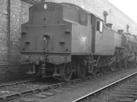 Fairburn 2-6-4T no 42181 stands alongside Wakefield shed in November 1966, a month after its official withdrawal.<br><br>[K A Gray /11/1966]