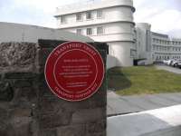 The restored art deco Midland Hotel, Morecambe, in July 2013, complete with Transport Trust plaque. [See image 26884]<br><br>[John Yellowlees 27/07/2013]