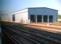 Grab shot showing the South end of Northam train maintenance depot, between Southampton and Eastleigh, in August 2013. The depot maintains South West Trains Desiro Class 444 and 450 EMUs.<br><br>[Ken Strachan 01/08/2013]