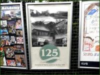 A poster commemorating the 125th anniversary of Crossmyloof station, opened on 1 June 1888.<br><br>[John Yellowlees 07/08/2013]