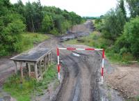 Looking south along the Waverley trackbed towards Gorebridge on 6 August 2013, with the site of Lady Victoria Colliery behind the camera.<br><br>[John Furnevel 06/08/2013]