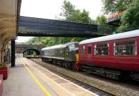 Scene at Matlock on 7 August 2013. The locomotive is preserved <I>Peak</I> D8 <I>Penyghent</I>. <br><br>[Bruce McCartney 07/08/2013]