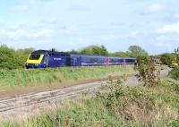 A northbound FGW HST on the outskirts of Swindon heading for Gloucester on 11 May 2013.<br><br>[Peter Todd 11/05/2013]