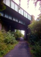 South of Luton Hoo station, this is where the GNR passed under the Midland Railway. View south east in August 2013. As you can see, the bike path has a very good surface.<br><br>[Ken Strachan 09/08/2013]