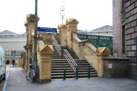 The forgotten entrance. The Calton Road entrance to Waverley on 9 August 2013 following a makeover. Almost all traces of the former elevated walkway across to Jeffrey Street have now been removed.<br><br>[John Furnevel 09/08/2013]