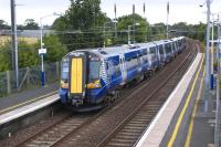 380101 forms the 17.27 from North Berwick to Edinburgh, seen leaving Longniddry on 17 August.<br><br>[Bill Roberton 17/08/2013]