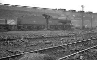 Skipton based Fowler 4F 0-6-0 no 44041 standing alongside Rose Grove shed on 25 September 1960.<br><br>[K A Gray 25/09/1960]