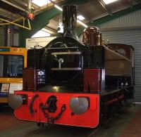 Kitson's long boiler 0-6-0PT 'A No.5' built for the Consett Iron Co in 1883, photographed in August 2013 in the Stephenson Railway Museum, North Shields.<br><br>[Colin Alexander 26/08/2013]