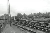 Standard mogul 77019 with a goods train at East Kilbride in July 1963.<br><br>[John Robin 02/07/1963]