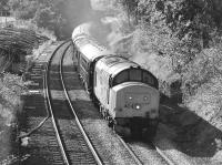 37404 (that's 404) with the <I>Royal Scotsman</I> passing construction works in connection with the new Dalgety Bay station on 19 September 1997.<br><br>[Bill Roberton 19/09/1997]