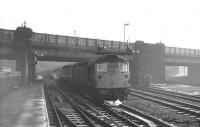 Under a weak December sun, just a few days before Christmas 1968, Haymarket shed's BRCW Type 2 no D5315 pulls away from Carlisle platform 7 with the 1pm service to Edinburgh via Hawick.<br><br>[K A Gray 21/12/1968]