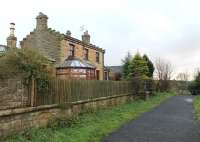 The 1862 former North Eastern Railway station at Knitsley, between Lanchester and Consett, seen here in November 2012. [With thanks to Messrs Taylor, Roberts and Barry]. The station closed to passengers in 1939 but freight continued to pass through until the 1960s. <br><br>[Mark Bartlett 27/11/2012]