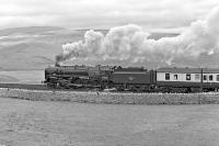 92220 <I>Evening Star</I> just north of Horton-in-Ribblesdale on 30th September 1978 with the <I>Bishop Treacy</I> commemorative special, which it worked between Leeds and Appleby. <br><br>[Bill Jamieson 30/09/1978]