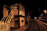 View north at Oakham level crossing and signalbox on 8 January 2005.<br><br>[Ewan Crawford 08/01/2005]