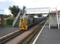 RHDRdiesel locomotive no 12 <I>John Southland</I> brings a train into St Mary's Bay Station on 16 September.<br><br>[Peter Todd 16/09/2013]