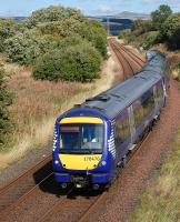 170470 passes the former Lumphinnans Central Junction with the 13.30 Glenrothes with Thornton- Edinburgh service on 22 September.<br><br>[Bill Roberton 22/09/2013]