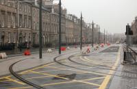 View east along York Place, now reopened to traffic, on 24 September 2013.<br><br>[Bill Roberton 24/09/2013]