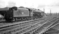 Holbeck Black 5 no 44852 reverses into Carlisle station on arrival from Upperby shed on 4 August 1962. The locomotive was rostered to take out the 2.37pm train to Bradford.<br><br>[K A Gray 04/08/1962]