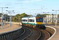 The 16.40 from Norwich arrives at Great Yarmouth on 27 September, where it will form the 17.17 return service.<br><br>[Bruce McCartney 27/09/2013]