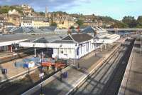 Quiet period at Stirling during an engineers possession on 29 September. Some units are stabled in the north bays.<br><br>[Bill Roberton 29/09/2013]