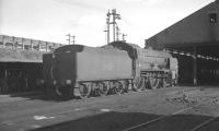 The SR shed at Reading South (70E) in October 1962. Schools class 4-4-0 no 30915 <I>'Brighton'</I> stands in the yard. <br><br>[K A Gray 30/10/1962]