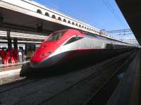 A <I>Pendolino</I> at Rome Termini on 2 October 2013.<br><br>[John Yellowlees 02/10/2013]