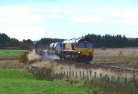 66023 heading south approaching Moy on 6 October with the Rail Head Treatment Train in operation.<br><br>[John Gray 06/10/2013]
