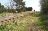 Standing on the old trackbed at Ravenscar in April 2009 looking south towards Scarborough. [See image 23796]<br><br>[John Furnevel 20/04/2009]