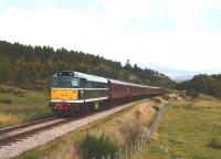 Replacing the Ivatt Class 2 which had failed due to a broken spring, class 31 No.5862 evokes memories of the steam/diesel transition era as it leaves Broomhill on 13 October with the 13.30 service for Aviemore.<br><br>[John Gray 13/10/2013]