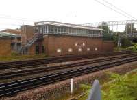 Stafford 150 yards - funny name for a signal box. This box at the North end of the station is still in railway use in 2013 - unlike the former steam shed [see image 44835].<br><br>[Ken Strachan 02/10/2013]