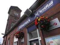 Summer lingers late in the planters and hanging baskets maintained by <br>
the Hurlford Gardening Club at Kilmarnock Station, as seen in this view on 16 October.<br><br>[John Yellowlees 16/10/2013]