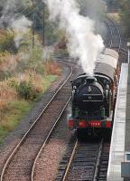 GNR N2 1744 following arrival at Manuel on 20 October. In the right background part of Colas Rail 56105 can just be seen standing alongside the main line connection.<br><br>[Bill Roberton 20/10/2013]