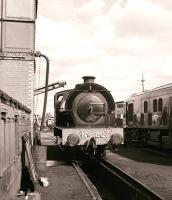 Locomotive no 20, a class J94 0-6-0ST, in the yard at SRPS Boness in July 1993. Built by W. G. Bagnall of Stafford in 1945, factory number 2779, it represented the NCB at the 150 Shildon bash in 1975. The locomotive  was on loan from the Tanfield Railway and during its stay it was named <I>Tanfield</I>.<br>
 <br><br>[Peter Todd /07/1993]