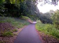 Looking North towards Luton Town along the GNR Trackbed. A nice bit of tarmac, with a slight corner installed to add interest. There is a large sewage works to the right here, but surprisingly little olfactory nuisance (smell) when I rode past.<br><br>[Ken Strachan 09/08/2013]