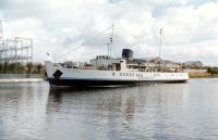 MV <I>Southsea</I>, one of a trio built by Denny of Dumbarton for Southern Railway use on the Isle of Wight services. Launched on 11 March 1948 so became BR property. Photographed at Renfrew in 1987 on charter to Waverley Excursions Ltd when the steamer was laid up with boiler trouble.<br><br>[Colin Miller 11/03/1948]