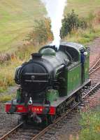 GNR N2 0-6-2T 1744 running round at Manuel on 20 October 2013 after bringing in a service from Boness.<br><br>[Bill Roberton 20/10/2013]