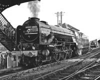 Preserved A2 Pacific no 60532 <I>Blue Peter</I> at Boness in October 1993.<br><br>[Peter Todd 24/10/1993]