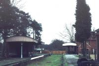 The former LBSCR Baynards Station (1865-1965) on the Guildford - Horsham line, photographed looking south east along the platforms in September 1974.<br><br>[Ian Dinmore /09/1974]