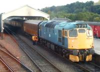 27001 is adding the LNER teak set to the service train at Boness on 28 September 2013 to accommodate a wedding party.<br><br>[Brian Forbes 28/09/2013]