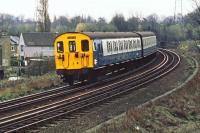 A Euston-bound Class 501 emu has just passed High Street Junction on its U-turn between Watford High Street and Bushey & Oxhey stations on April 4th 1985. These units were withdrawn later that year after 30 years of service.<br><br>[Mark Dufton 04/04/1985]