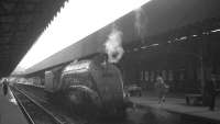 60026 <I>Miles Beevor</I> prepares to leave Glasgow's Buchanan Street station and run back to St Rollox shed in August 1965, having arrived earlier with the 7.10am from Aberdeen.<br><br>[K A Gray /08/1965]