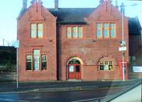 Newly renovated and looking good! An apparent new lease of life for the station building at Coatbridge Central, recently taken over by an office equipment company and seen here on 17 November 2013. [See image 44159]<br><br>[Alastair McLellan 17/11/2013]