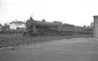 Looking north over the yard at Retford (GC) shed, thought to have been taken in 1960. The locomotive featured is O2 2-8-0 no 63944, withdrawn from here in April the following year.<br><br>[K A Gray //1960]