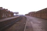 The former joint line platforms at March station looking north west in March 1991.<br><br>[Ian Dinmore /03/1991]