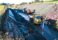 Sunday morning on Borthwick Bank. View north towards Fushiebridge on 1 December 2013.<br><br>[John Furnevel 01/12/2013]