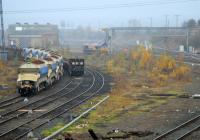 Nothing but a 66 alongside Healey Mills depot on 21 November 2006, but the nearby sidings were full of redundant class 37s and other locomotives.<br><br>[Ewan Crawford 21/11/2006]